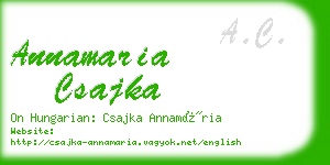 annamaria csajka business card